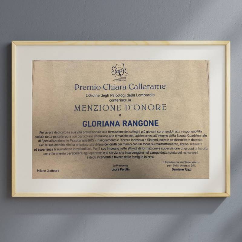 Premio Chiara Callerame 2024: la menzione d'onore a Gloriana Rangone